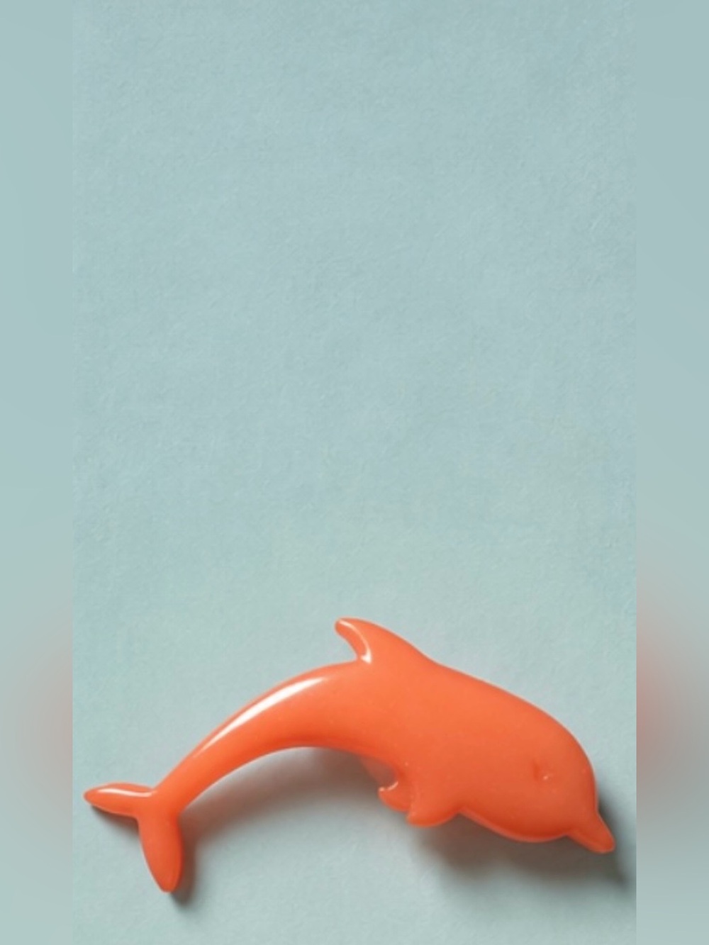 Vintage  Dolphin Brooch • Living Coral Pin • Modern Art to Wear•  B+D Denmark